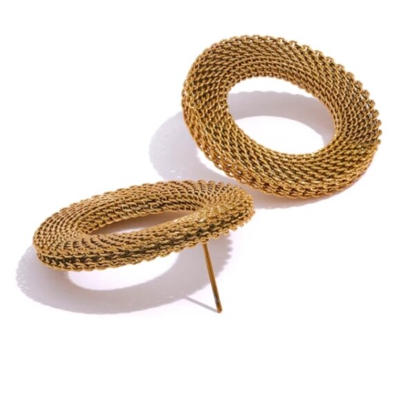 Women's Earrings, Gold Earrings, Statement Earrings, Gold Jewelry, Gift Idea - Picture 1 of 2